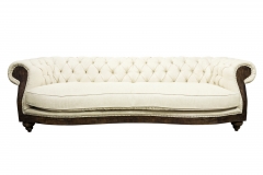 White luxurious sofa isolated on white background.